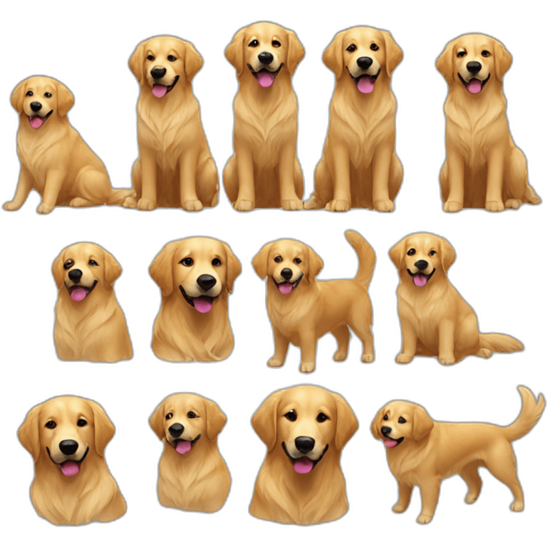 golden retriever party emoji