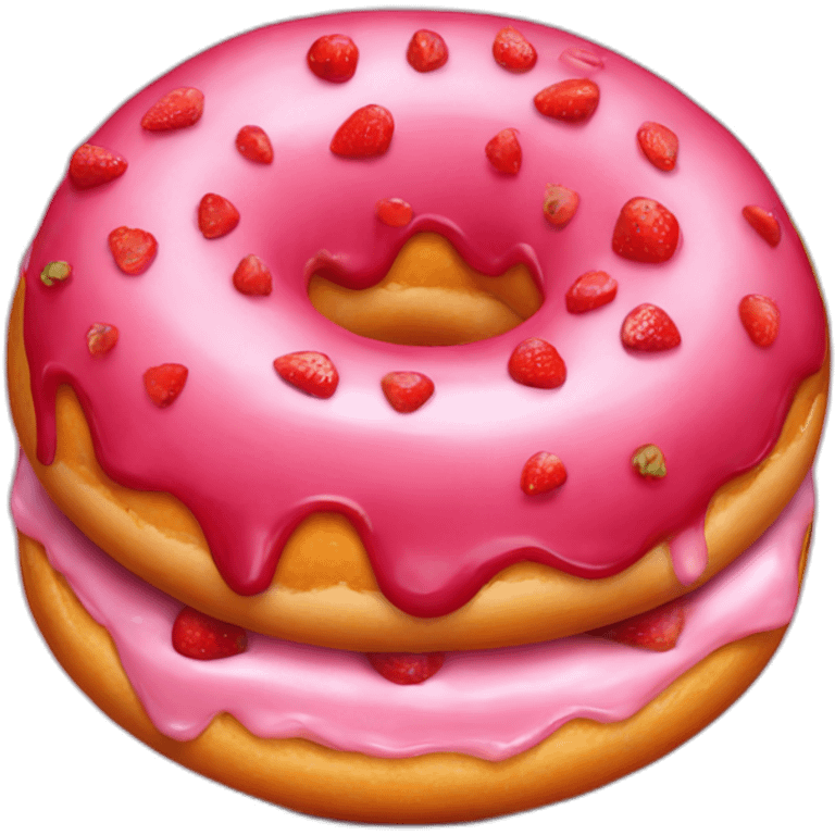 strawberry donut emoji