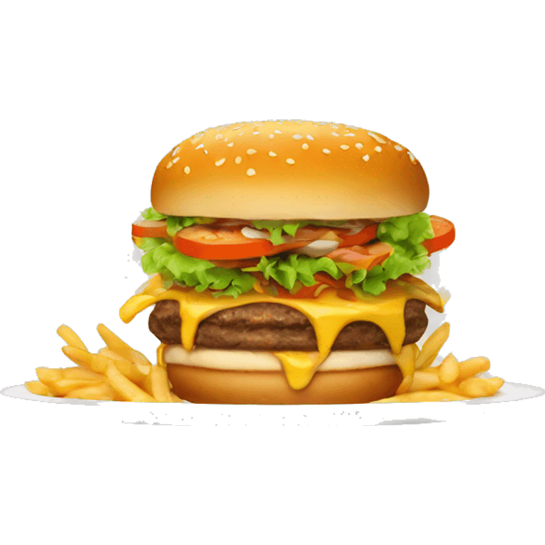 Poutine qui mange un burger  emoji