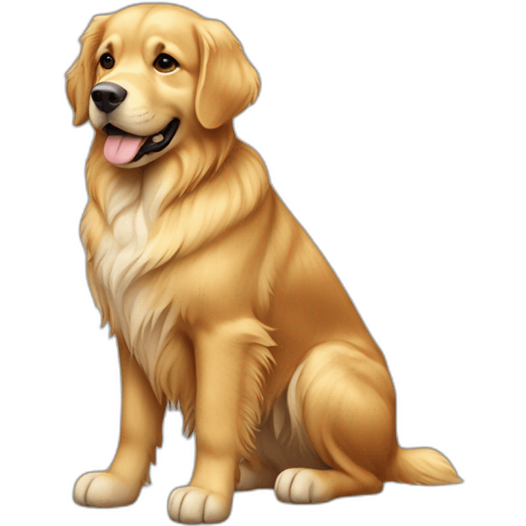 dog golden retriever full body emoji