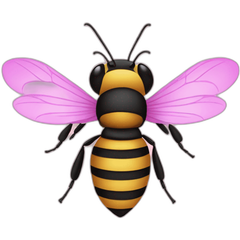 A pink bee emoji