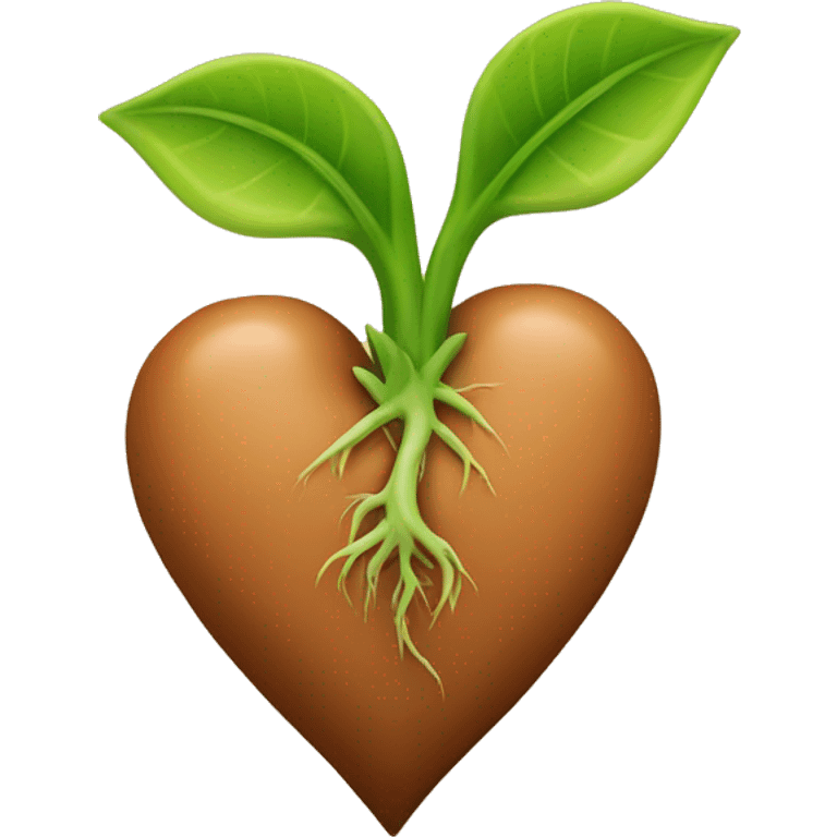 heart shape seed with Sprout emoji