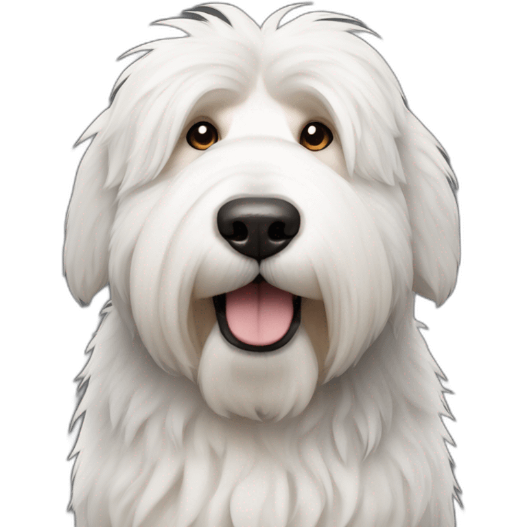 Dog old english sheepdog full-body emoji