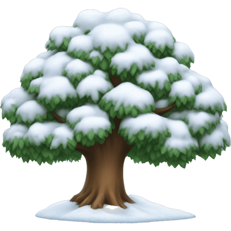 tree with snow on the top emoji