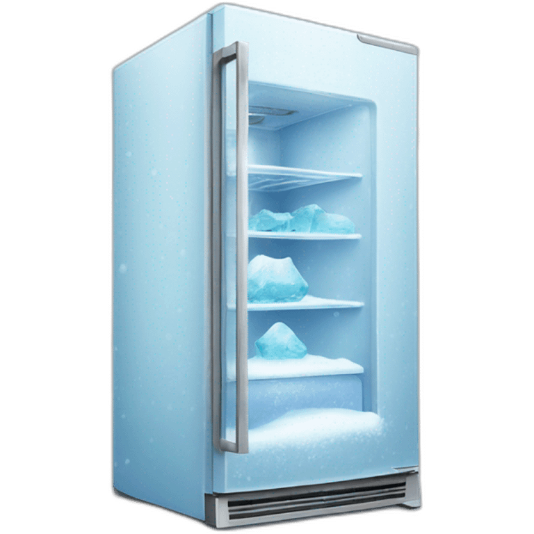  frozen refrigerator in ice emoji