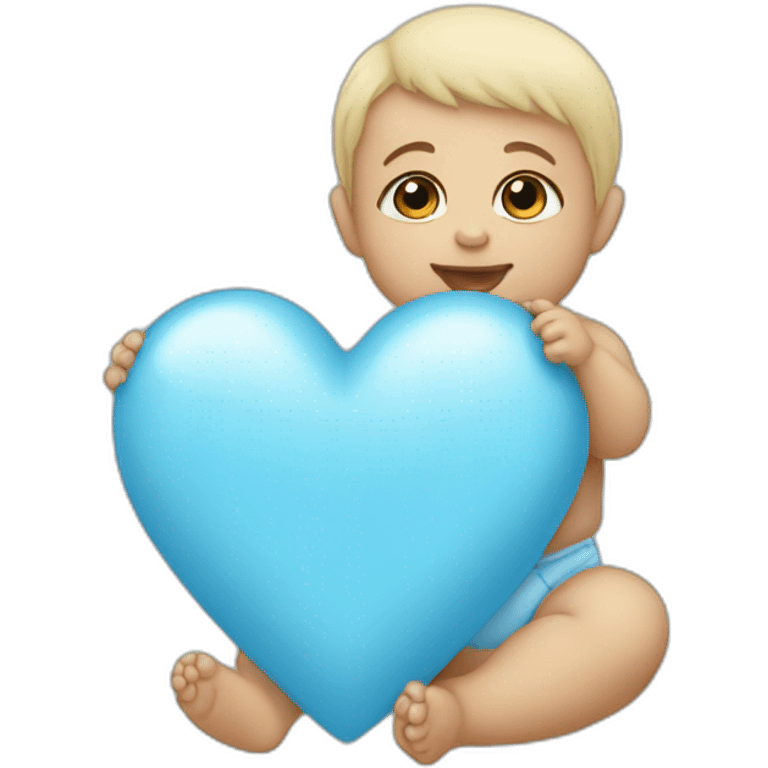 Baby blue heart  emoji