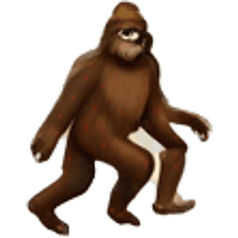 bigfoot riding a pyramid emoji