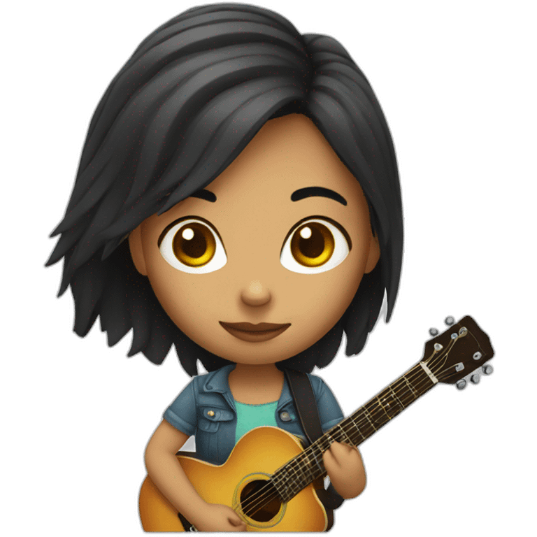 girl with guitar emoji