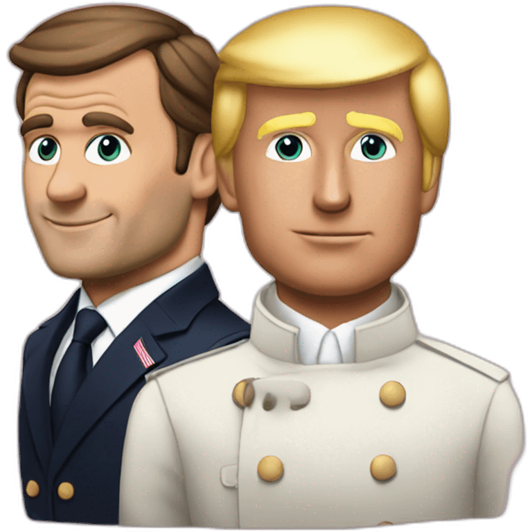 macron with trump emoji