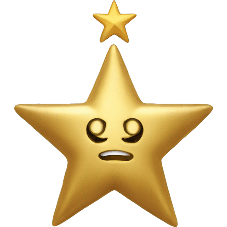 Gold star on an exam emoji