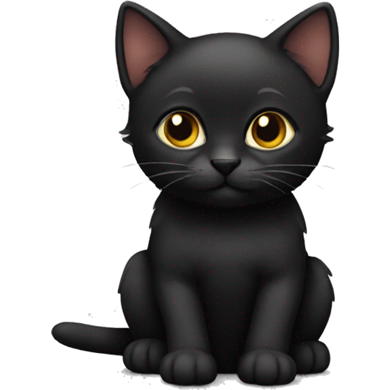 Hot black kitten emoji