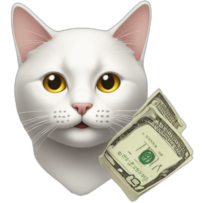 Cat and dolar  emoji