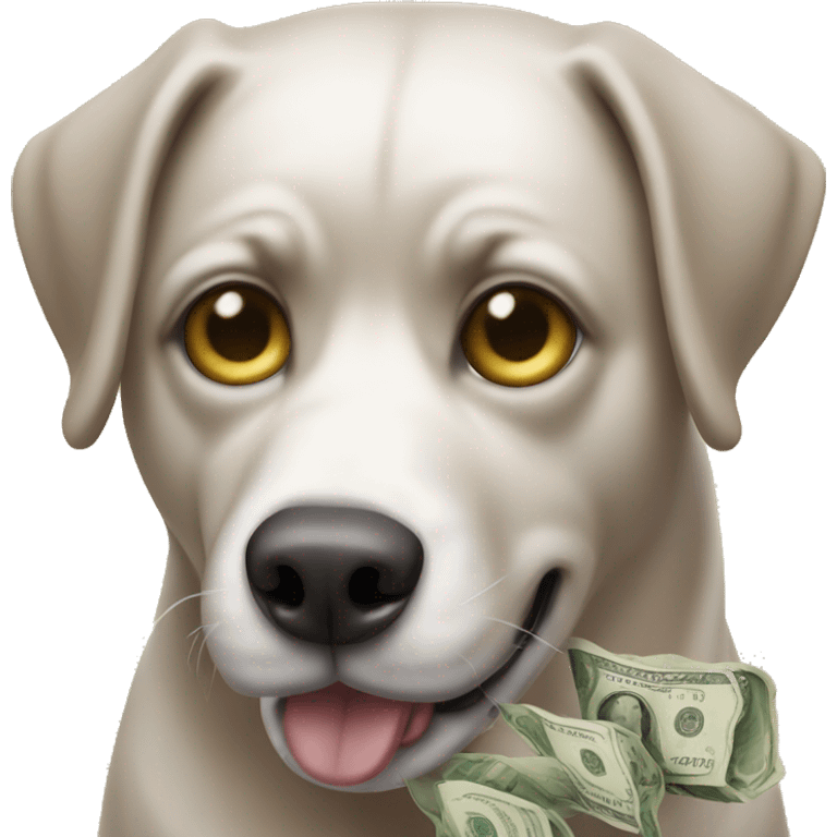 Dog with money eyes emoji