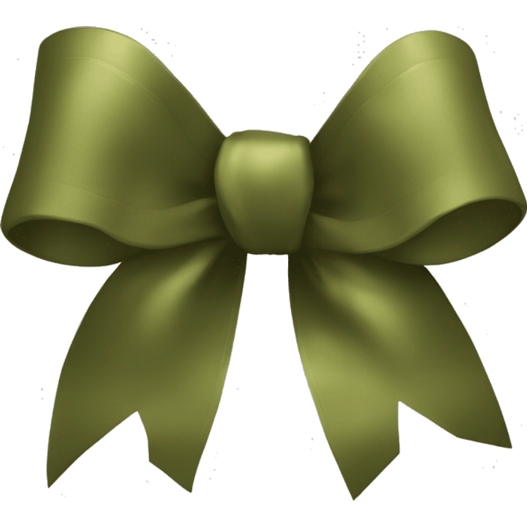 Olive green bow emoji