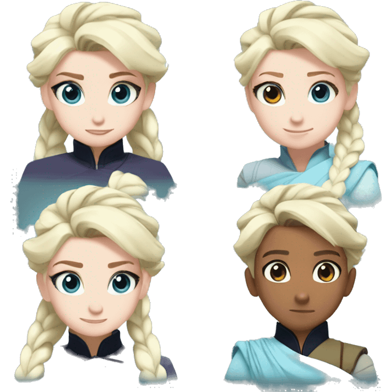 elsa mix naruto, cute version emoji