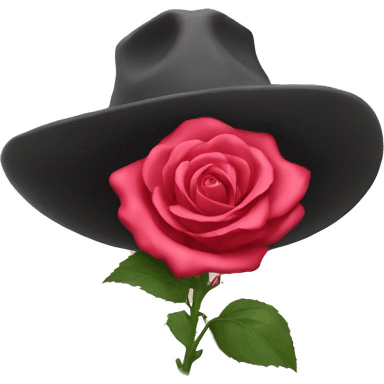 rose with hat emoji