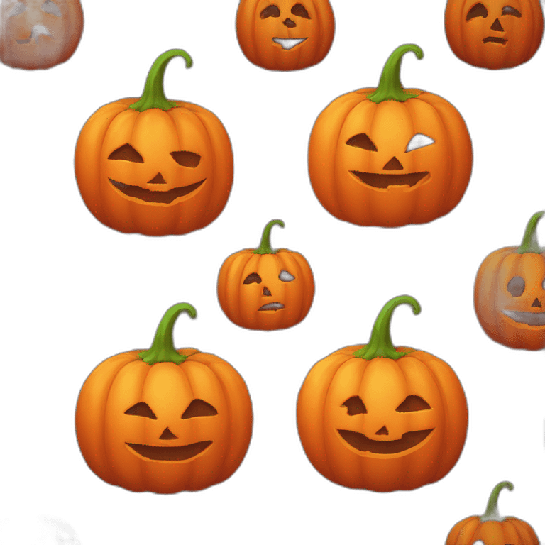 Orange Trick or treat gift bag with happy jack-o’-lantern face emoji