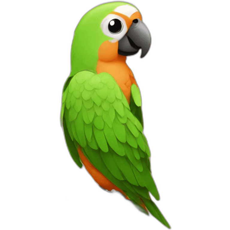 Parrot and peach combined emoji