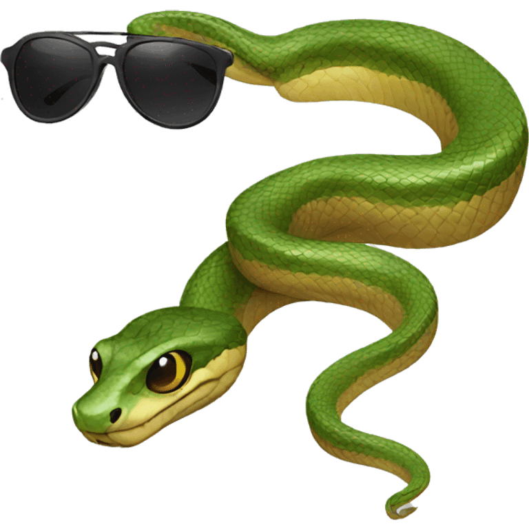 Snake with sunglasses emoji