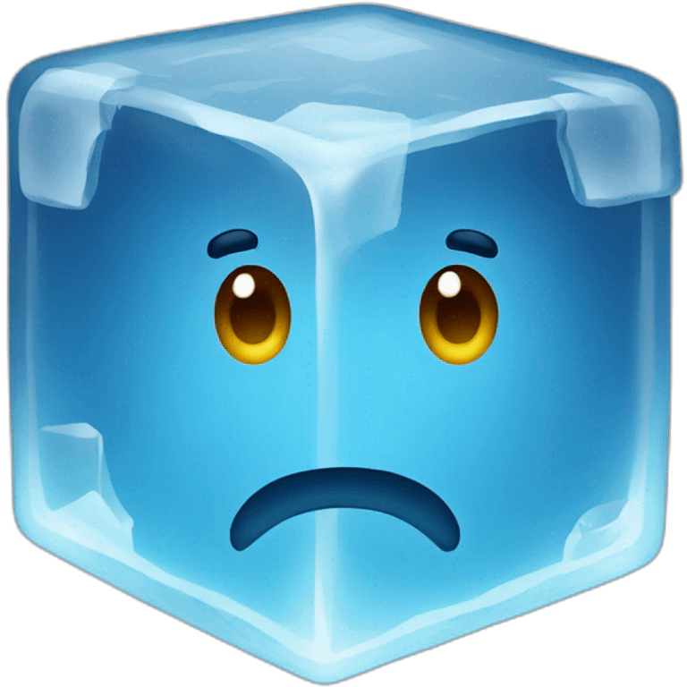 Hot ice cube emoji