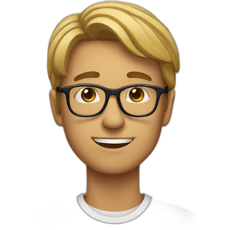 a guy with glasses emoji