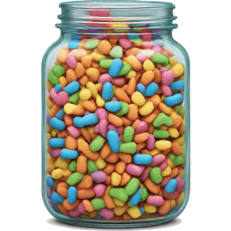 Rainbow Sprinkles in a jar emoji