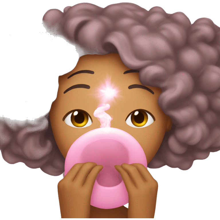 emoji blowing a light pink kiss emoji