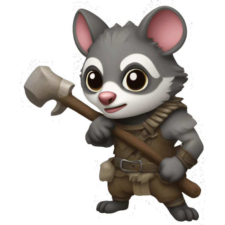 Forest warrior opposum emoji