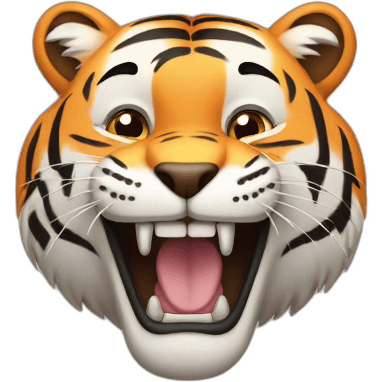 Smiling tiger emoji