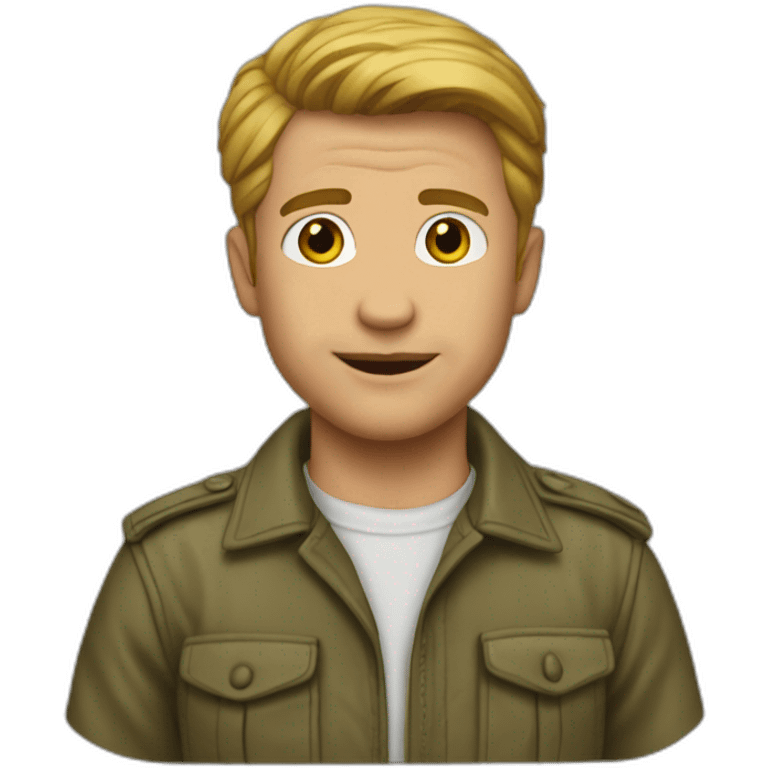 Brat Pitt qui saute en parachute emoji