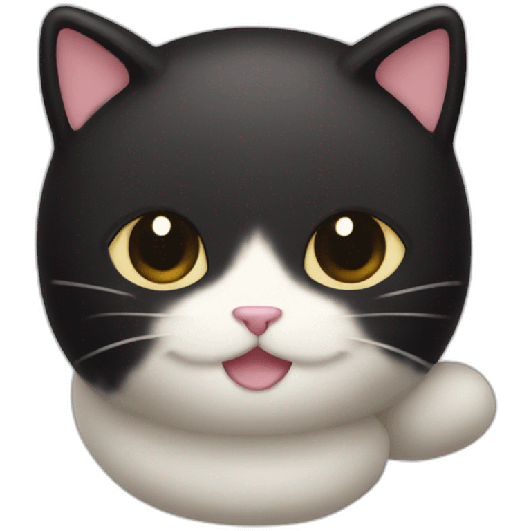 black cake mochi cat emoji