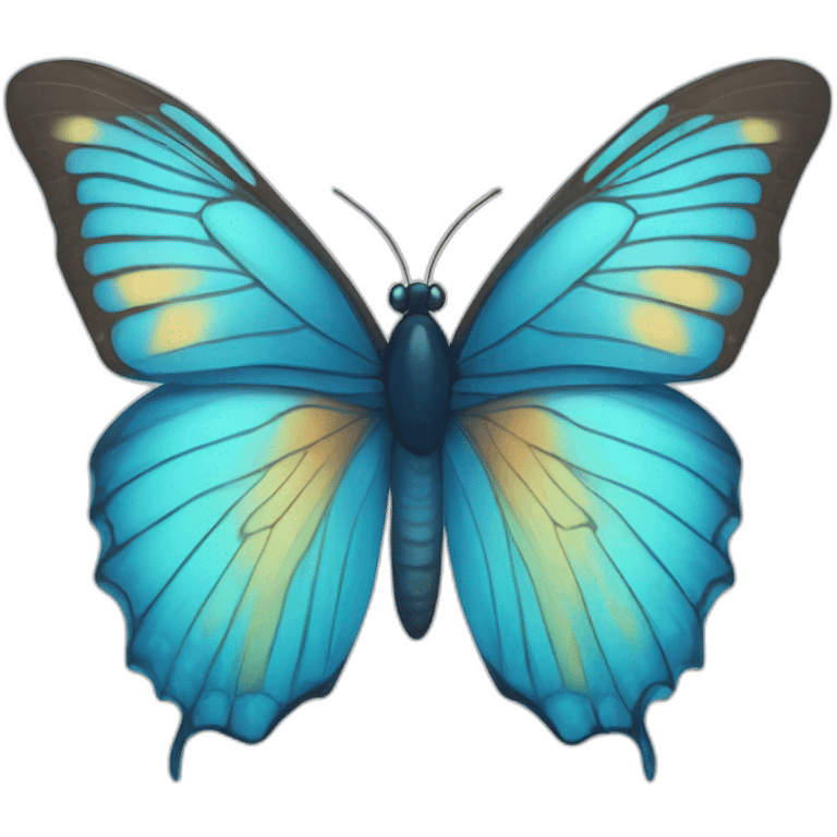 Butterfly blue color emoji