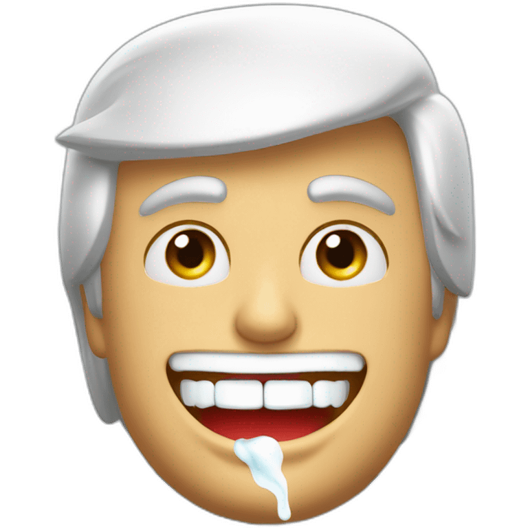 Donald Trump en train de faire une pub pour dentifrice emoji