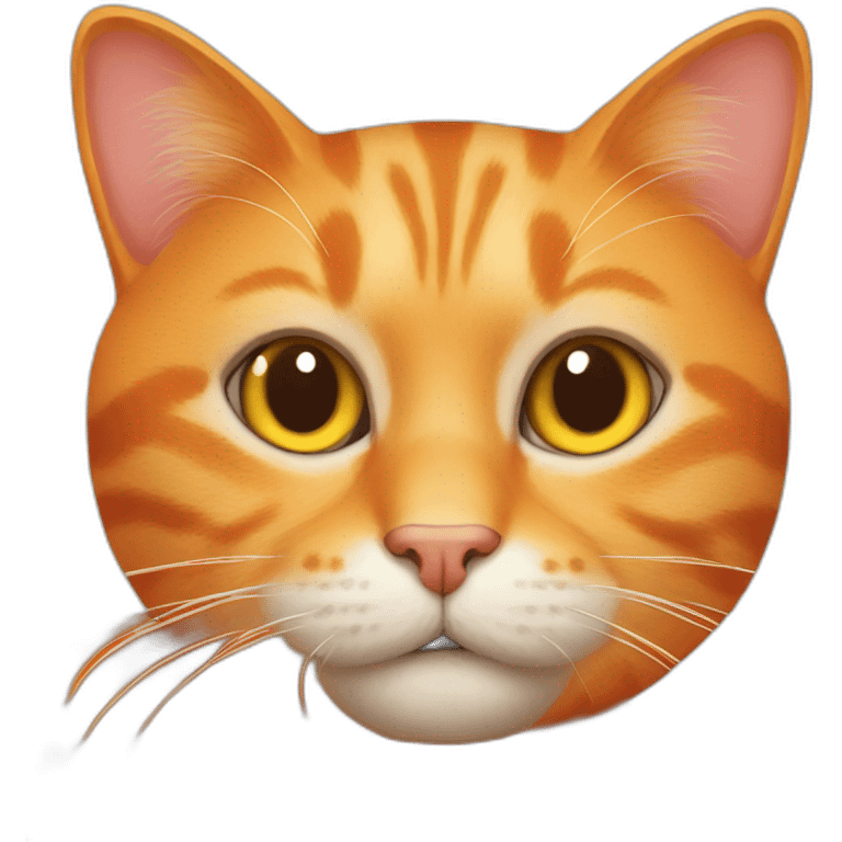 Orange cuddly cat emoji