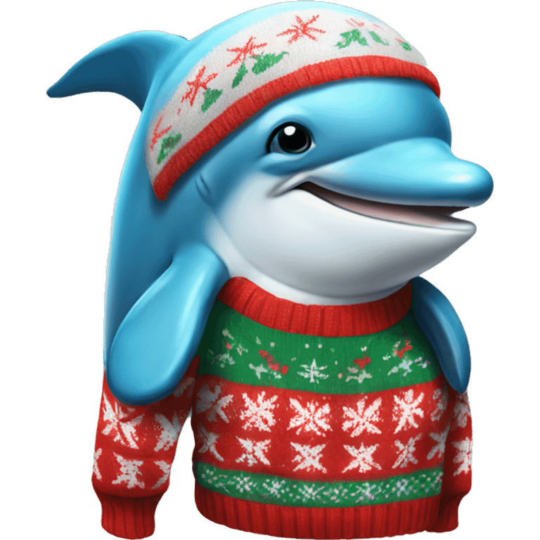 Dolphin in a ugly sweater  emoji