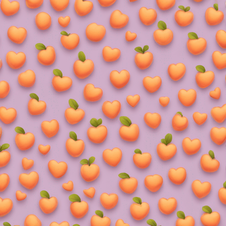 Peachy heart emoji