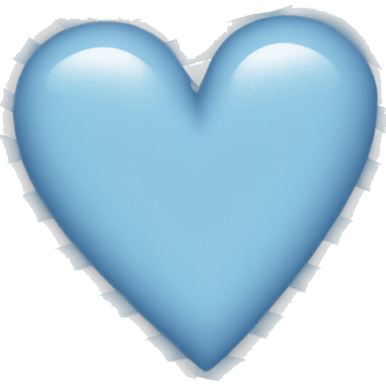 Heart light blue and white stripes emoji