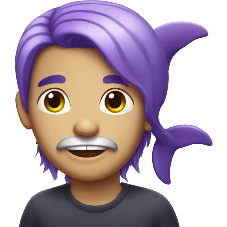 whale with purple hair emoji