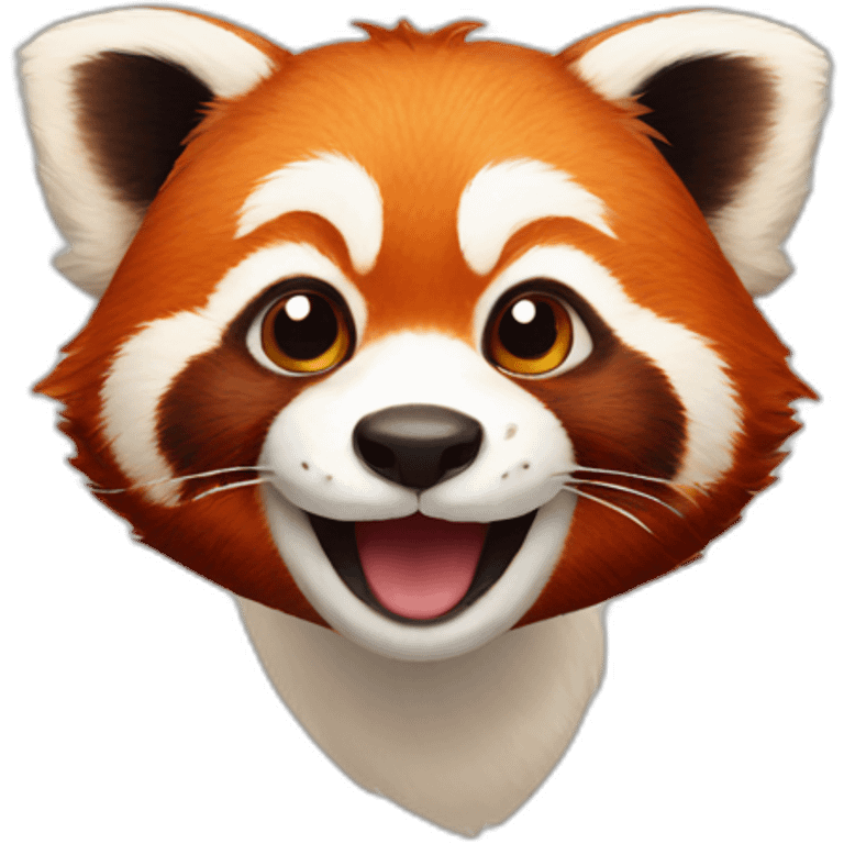 Happy red panda emoji