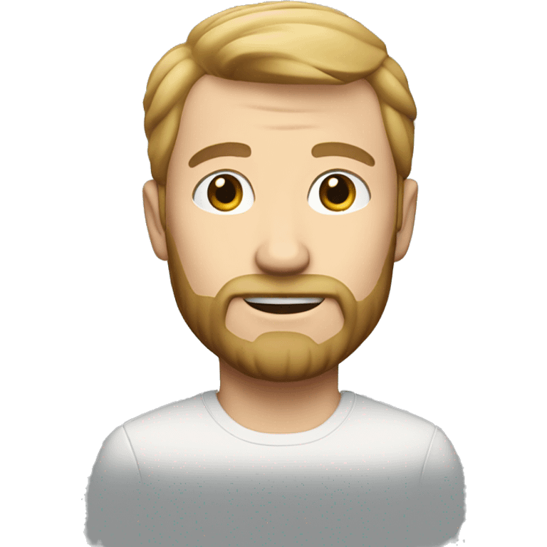 memoji white guy with french crop and little beard emoji