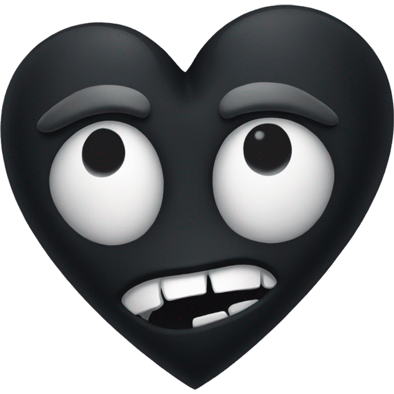 Broken spooky black heart emoji