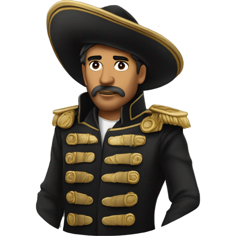 Cristobal colon capitan navegante con sombrero negro emoji