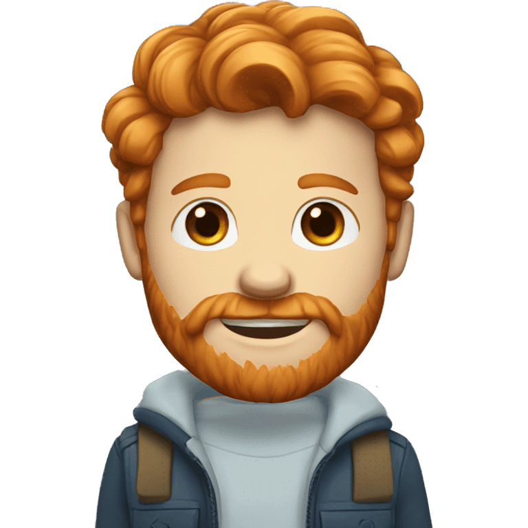 Ginger man with beard and blue eyes emoji