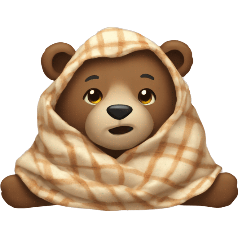 I want to have a bear emoji in a blanket  emoji