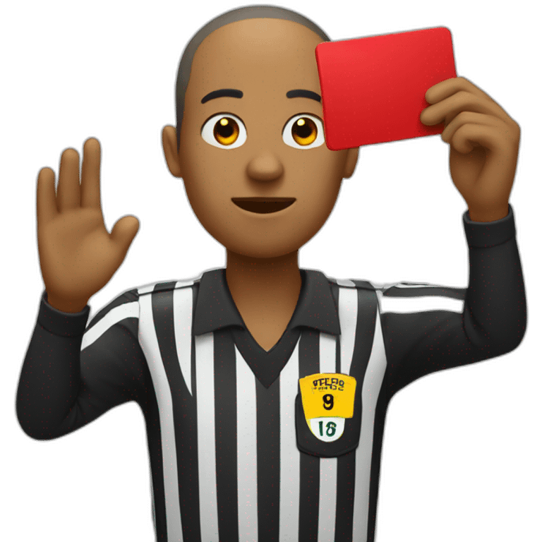 referee with red card emoji