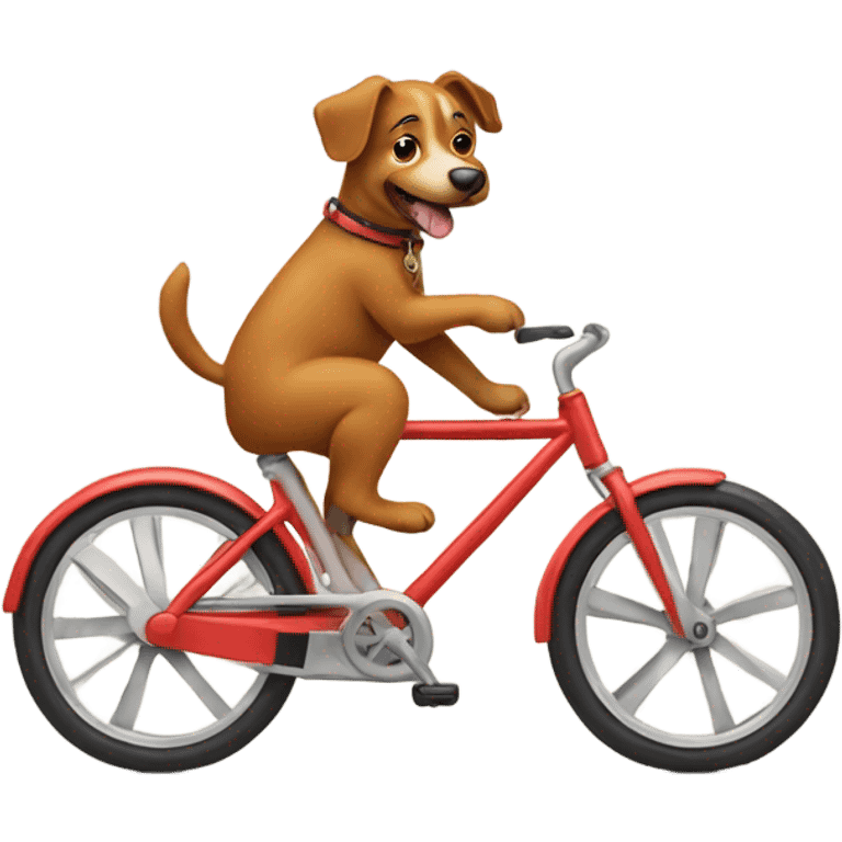 Dog riding bike emoji