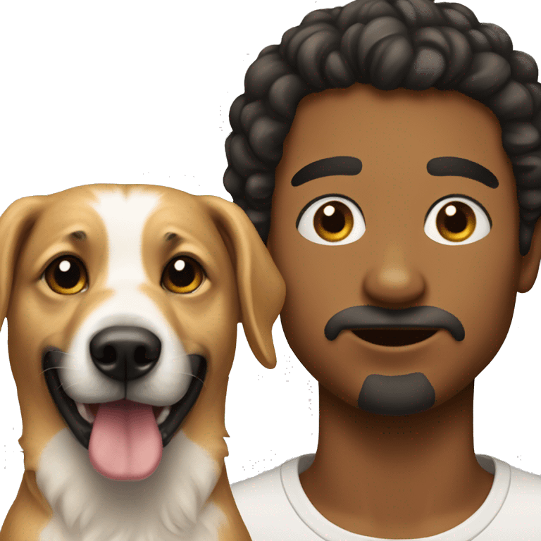 half dog and human emoji