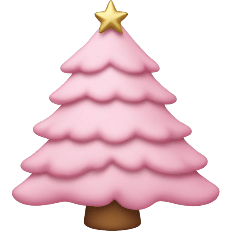 pastel pink christmas tree emoji