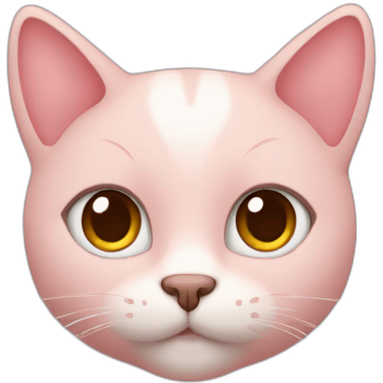 Light pink cat with brown eyes  emoji