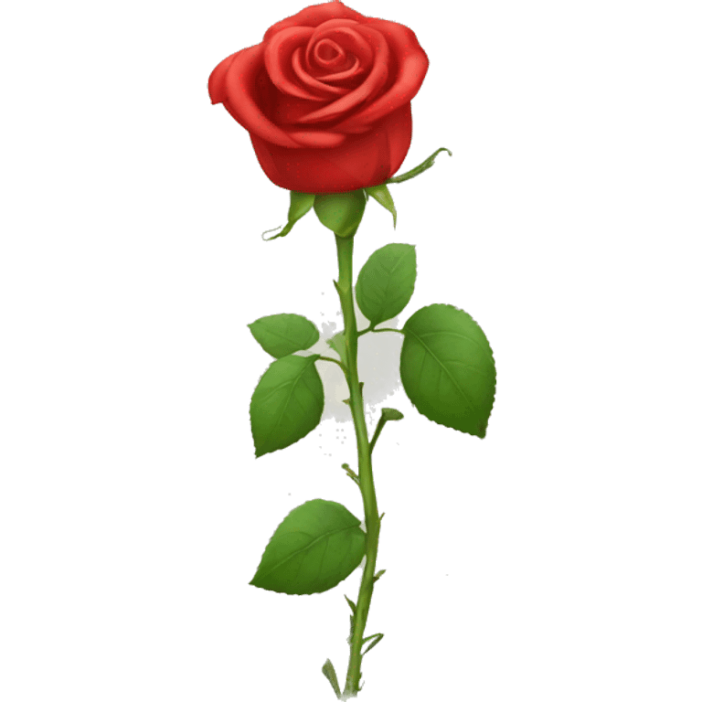 long stem red rose emoji